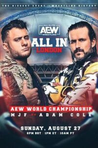 AEW All In London 2023 Live PPV 8/27/23 August 27th 2023